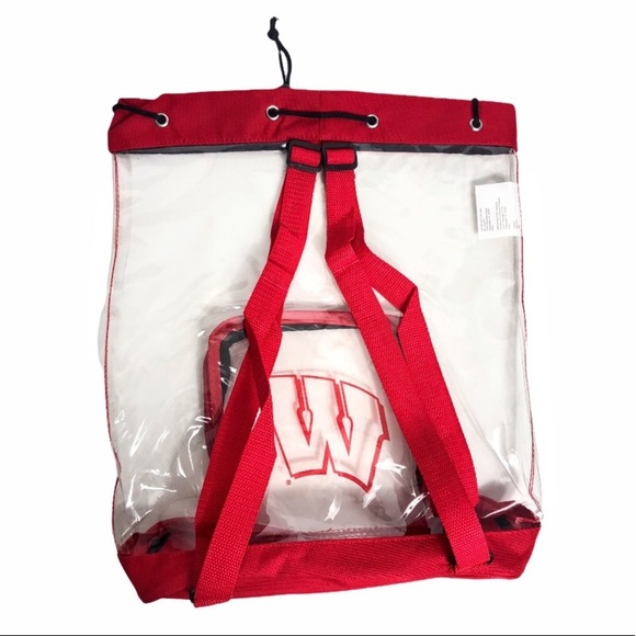 NWT Wisconsin Game Day Clear Backpack - Picture 6 of 10
